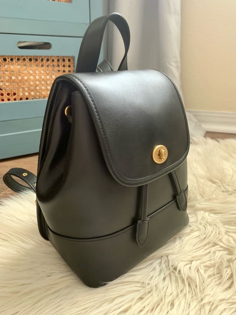 Coach Originals Turnlock Backpack Leather Black - Picture 4 of 15